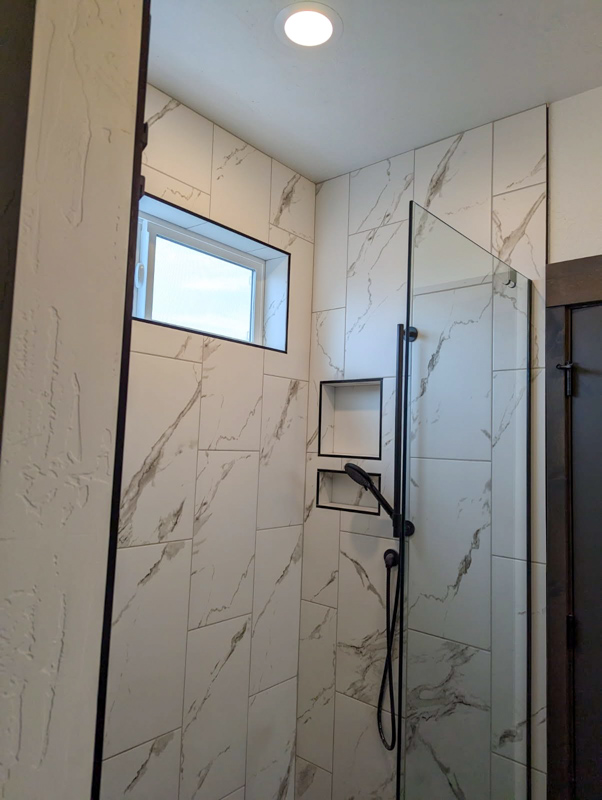 Tile Installation - Modern marble shower